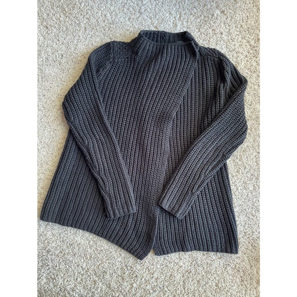 Lou & Grey Sweaters - LOFT LOU & GRAY Black Chunky MOTO Sweater | Mockneck Turtleneck Snaps